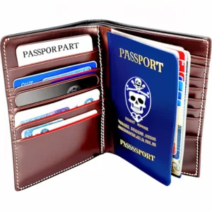 carteras para pasaporte de estilo pirata